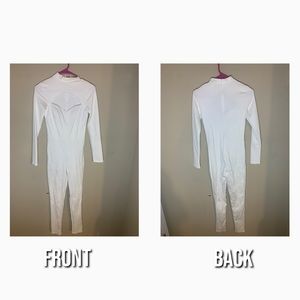 White Open Chest Jumpsuit